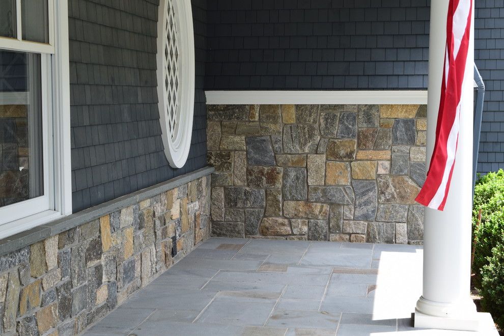 Rockland Pool for a Traditional Exterior with a Bluestone and Complementing a Newly Built Home by Braen Supply