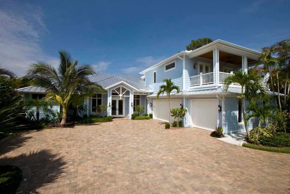 Roofs or Rooves for a Tropical Exterior with a Hip Roof and Naples Old Florida Beach Home by 41 West