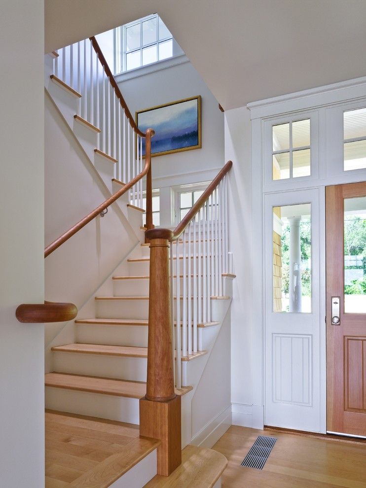 Roundtree for a Beach Style Staircase with a Beach Style and Lake Champlain Shingle Style by Roundtree Construction