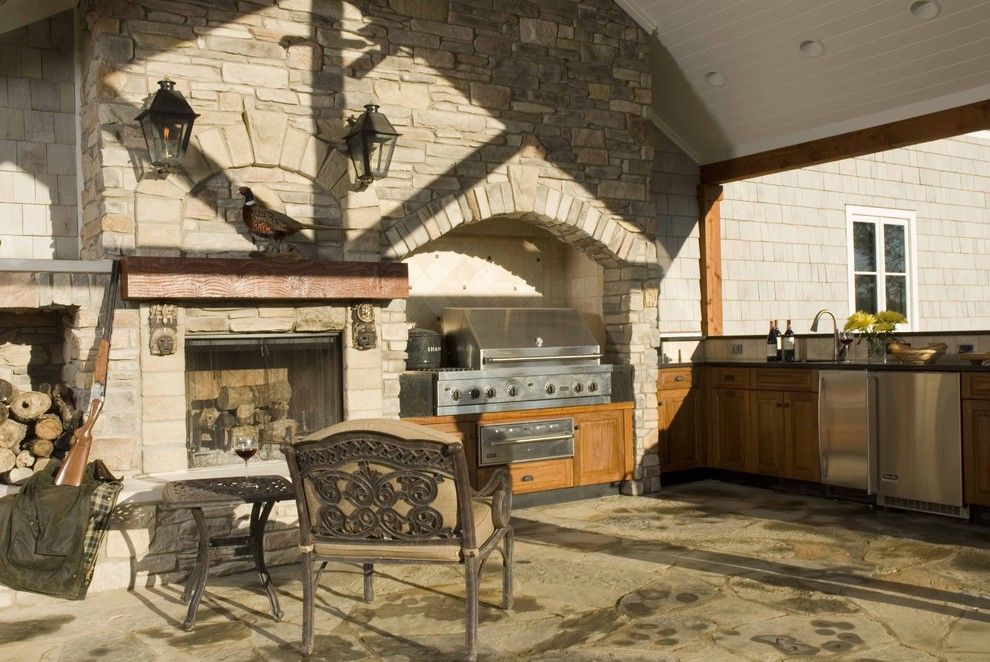 Russet Color for a Traditional Patio with a Outdoor Kitchen and Traditional Patio by Houzz.com