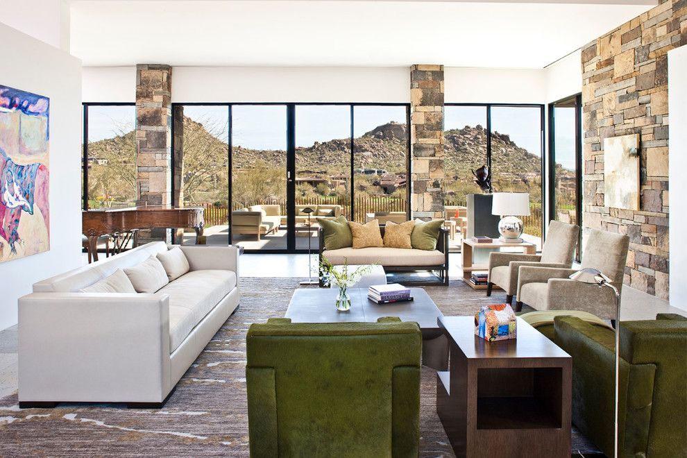 Ryland Homes Az for a Modern Living Room with a Modern and Collector's Paradise | Estancia by Drewettworks