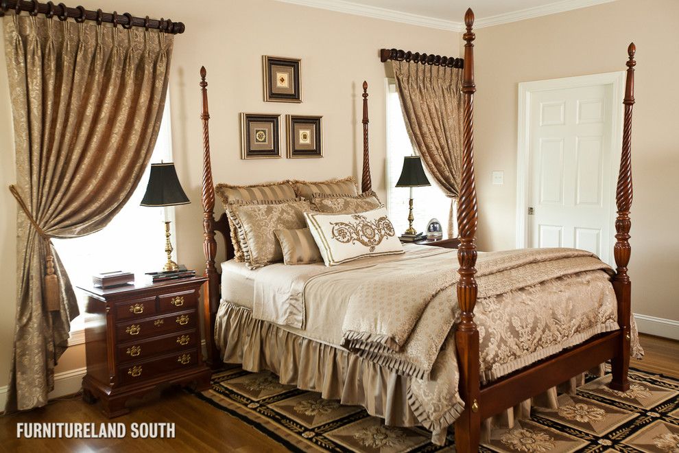 Ryland Homes Charlotte for a Traditional Bedroom with a Accent Color and Custom Designed Traditional Home by Furnitureland South