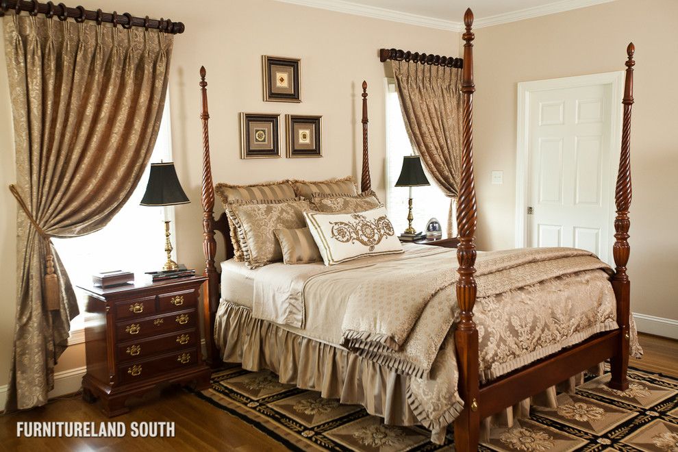 Ryland Homes Charlotte for a Traditional Bedroom with a Accent Color and Custom Designed Traditional Home by Furnitureland South