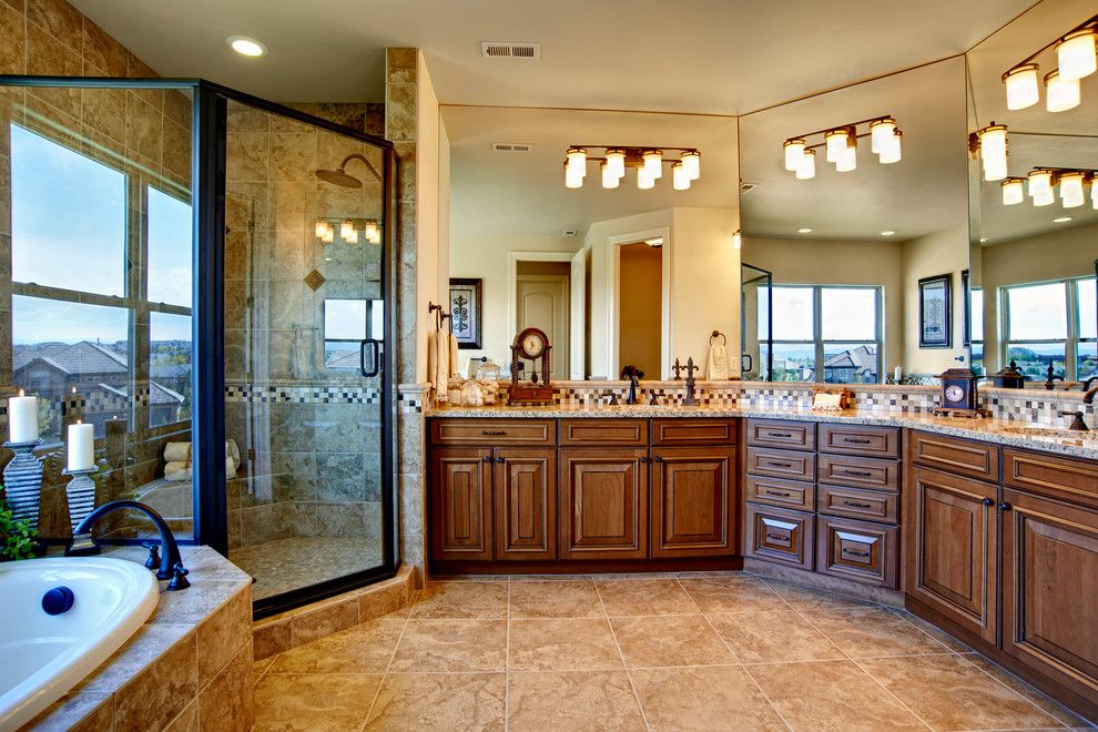 Ryland Homes Denver for a Traditional Bathroom with a Master Bathroom in a South Denver Custom and Heritage Hills   9585 Silent Hills Lane by Celebrity Communities