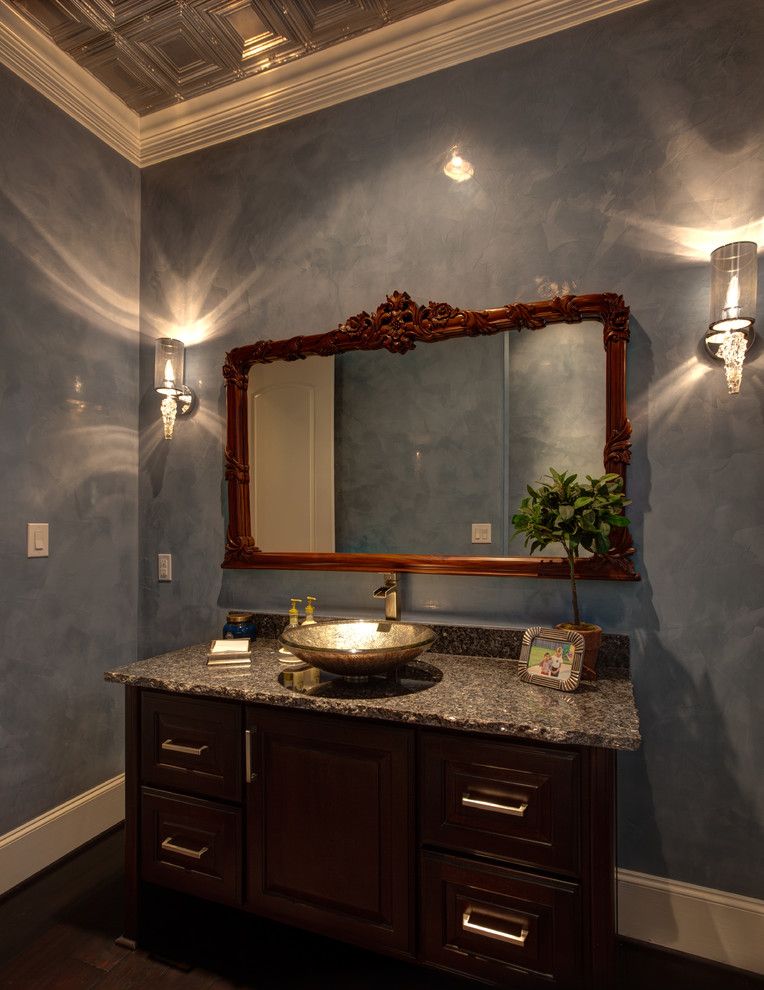 Ryland Homes Houston for a Traditional Powder Room with a Traditional and 3730 Drake by Frankel Building Group