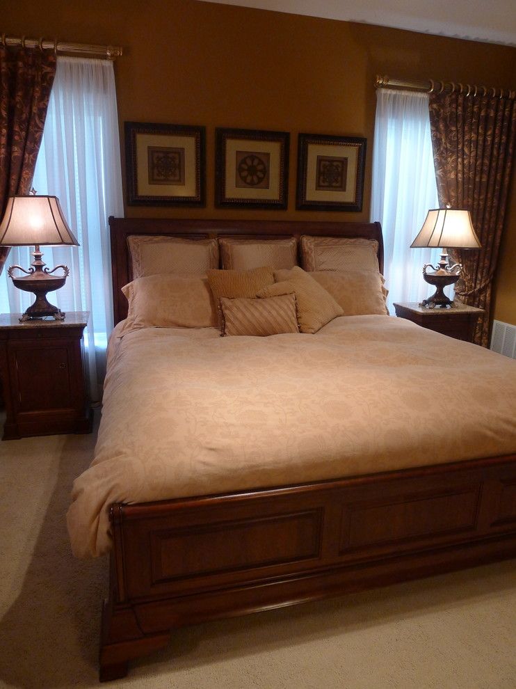 Ryland Homes Indianapolis for a Traditional Bedroom with a Master Bedroom and R by Susan Brook Interiors