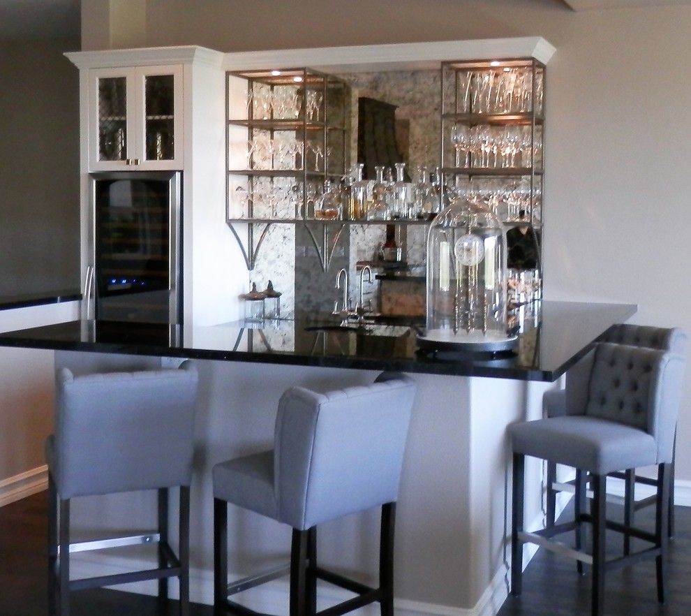 Ryland Homes Las Vegas for a Traditional Home Bar with a Wine Storage and Bar Remodel by Affirming Kitchen Clarity