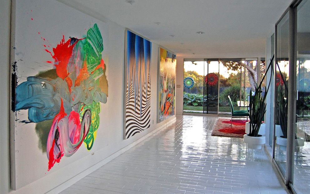 Safelite Autoglass for a Contemporary Hall with a Artwork and Entryway by Dana Nichols