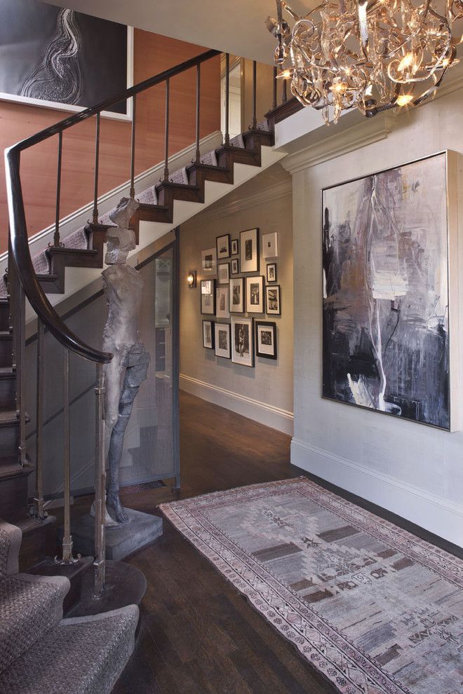 San Francisco Must See for a Contemporary Staircase with a Large Artwork and Elle Decor Showhouse 2010 by Kendall Wilkinson Design