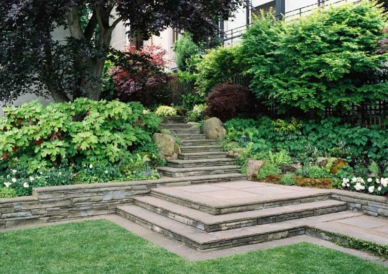 San Francisco Points of Interest for a Traditional Landscape with a Steps Wshrub Border and Ron Herman Landscape Architect by Ron Herman Landscape Architect