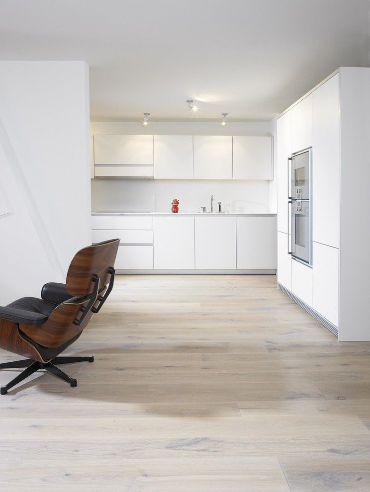 Sanded or Unsanded Grout for a Modern Kitchen with a Light Wood Floors and Minimalist Kitchen by Element 7