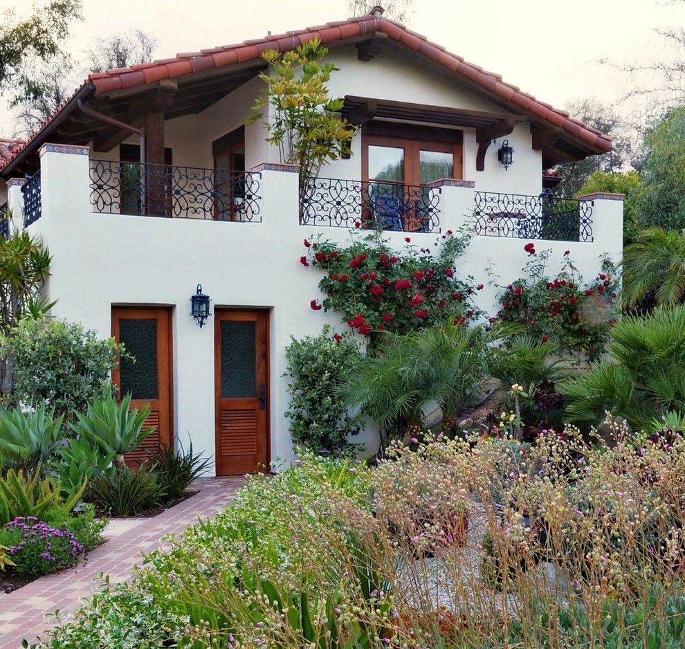 Santa Fe Botanical Garden for a Mediterranean Exterior with a Award Winning Design and Rancho Santa Fe Spanish Colonial by Torrey Pines Landscape Co., Inc