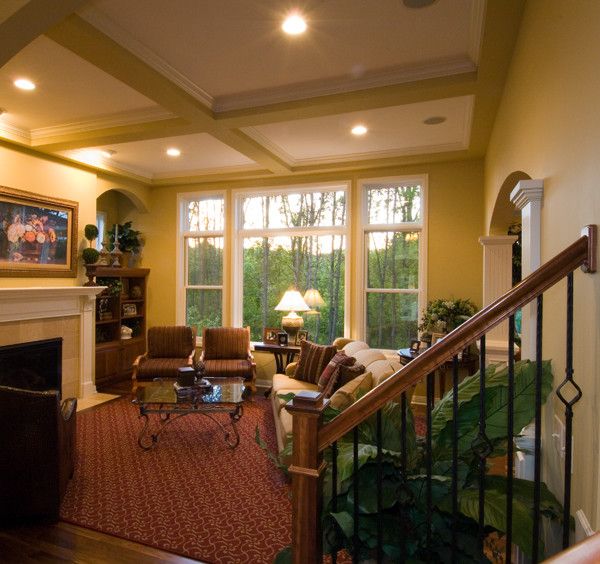 Savers Woodbury Mn for a Traditional Family Room with a Beamed Ceiling and Royal Oaks Design, Inc. by Kieran J. Liebl,  Royal Oaks Design, Inc. Mn