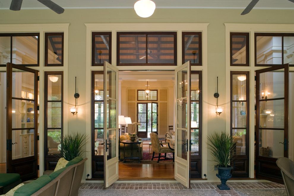 Sconces Definition for a Traditional Entry with a French Doors and West Indies Meets Lowcountry by Historical Concepts