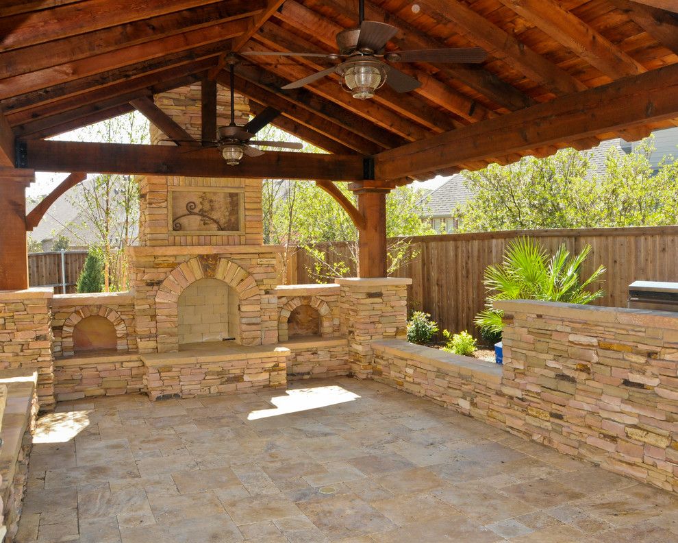 Scotts Lawn Service for a Traditional Patio with a Overhead Structure and Overhead Structure/grilling Station/fireplace by Weisz Selection Lawn & Landscape Services, Inc.