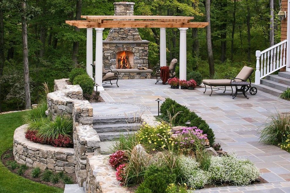 Scotts Lawn Service for a Traditional Patio with a Verandas and New Jersey Garden Structures by Landscape Aesthetics, Inc