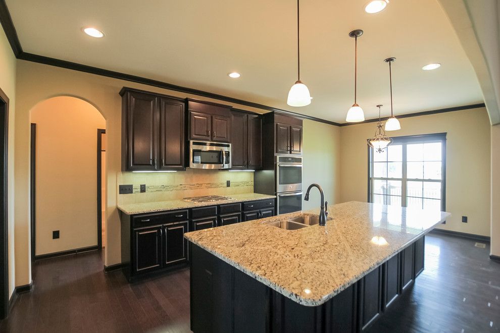 Sears Clarksville Tn for a Contemporary Kitchen with a Kitchen Cabinets and Brick and Stone Two Story with Neighborhood Amenities by Crabbe Homes