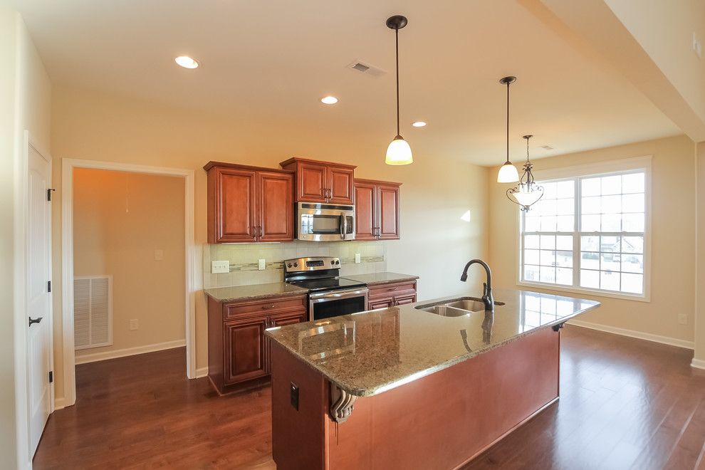 Sears Clarksville Tn for a Transitional Kitchen with a Windows and Spacious Split Level in Farmington Subdivision by Crabbe Homes