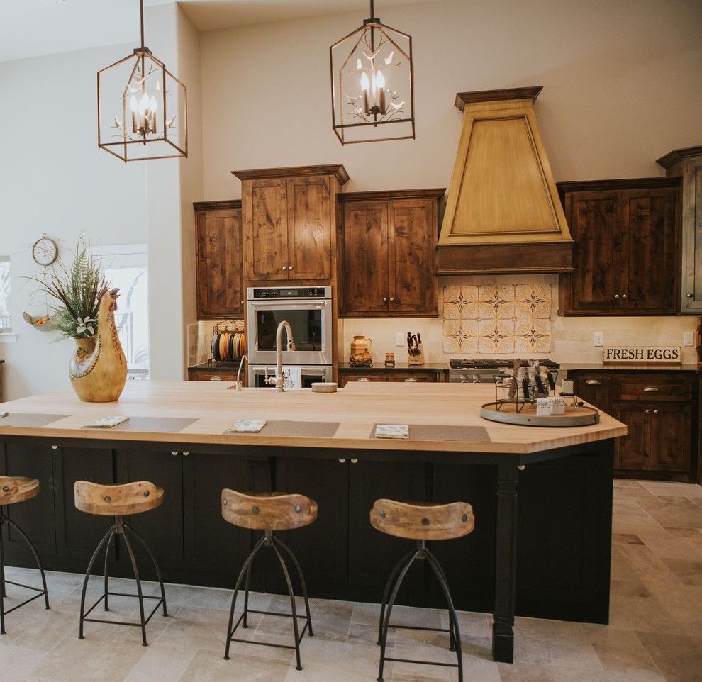 Sears San Angelo for a Farmhouse Kitchen with a Pendants and San Angelo Farmhouse by Le Belle Maison Interiors Inc.