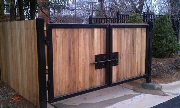 Seegars Fence for a  Exterior with a Wood Gate and Our Fences by Seegars Fence Company