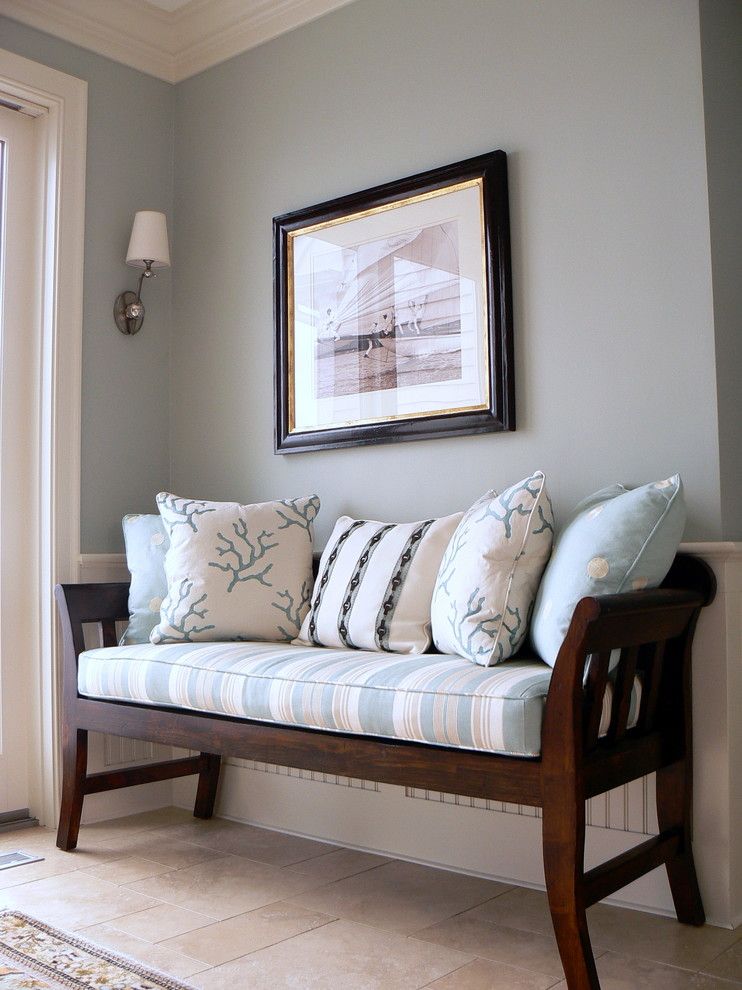 Sherwin Williams Pottery Barn for a Traditional Entry with a Wainscoting and Foyer by Design Studio M