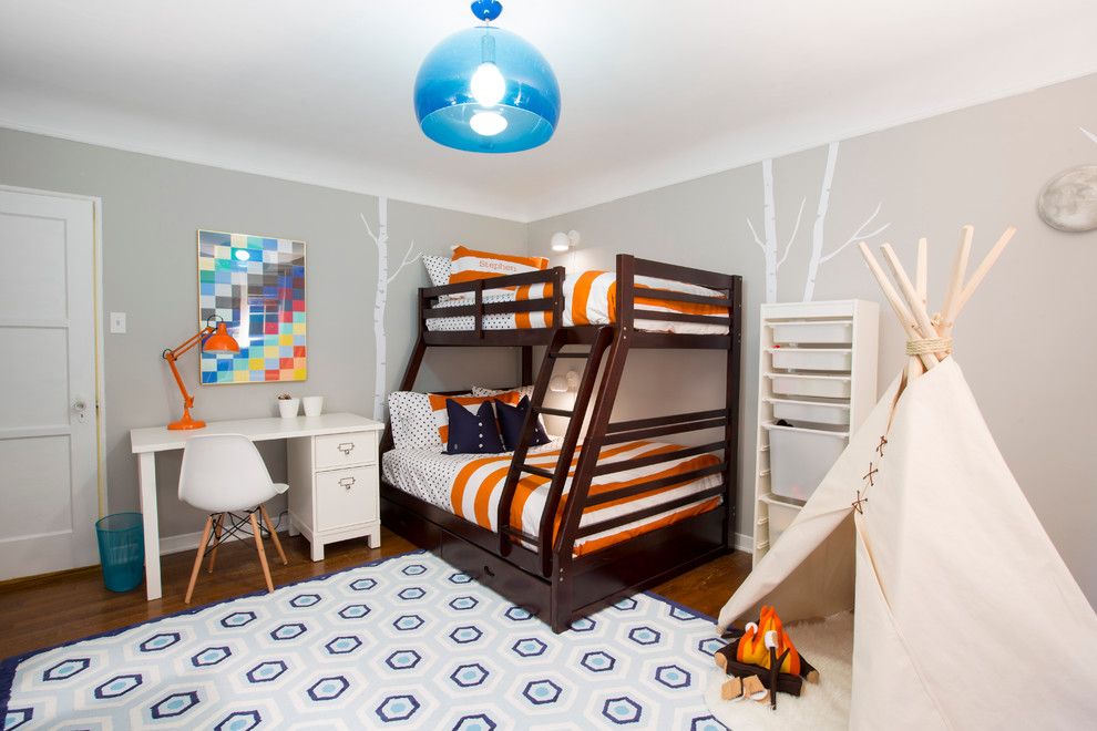 Sherwin Williams Pottery Barn for a Transitional Kids with a Teepee and Happy Camper Boy's Bedroom by Baiyina Hughley Interior Design