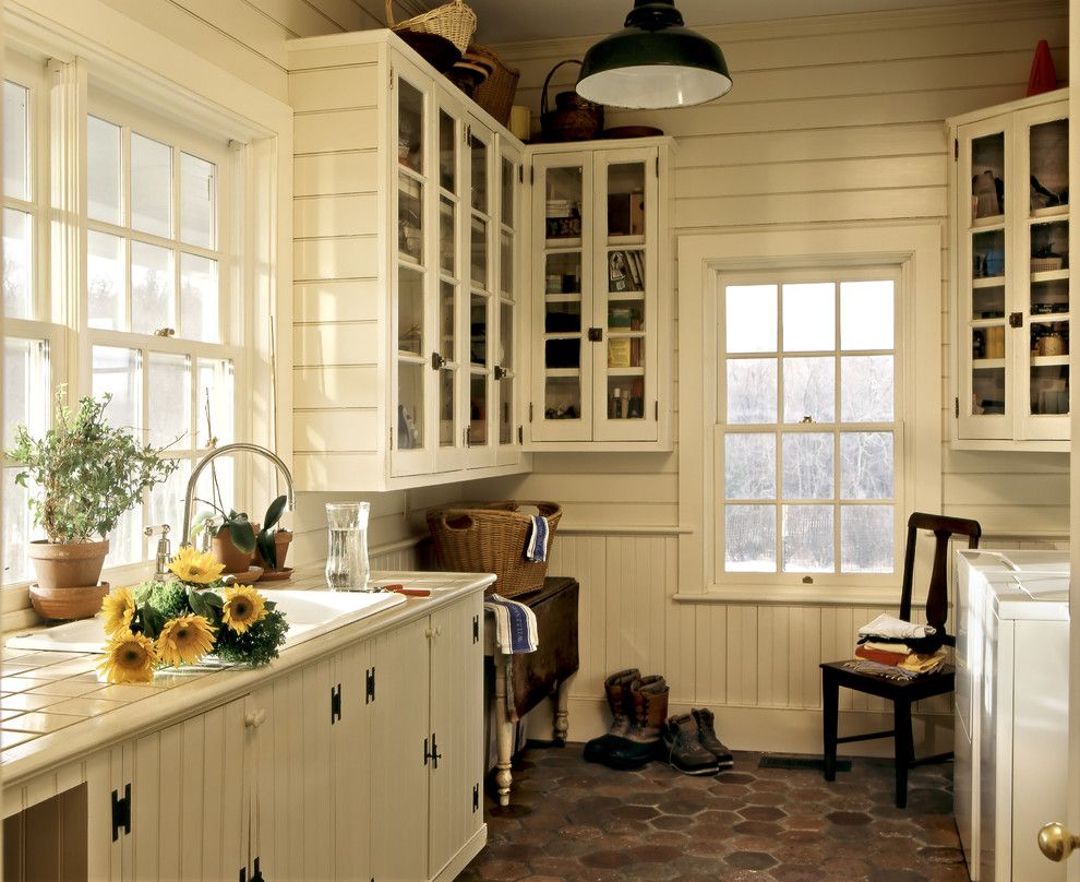 Shipping Crate Homes for a Farmhouse Laundry Room with a Inerior Wood Siding and Crisp Architects by Crisp Architects