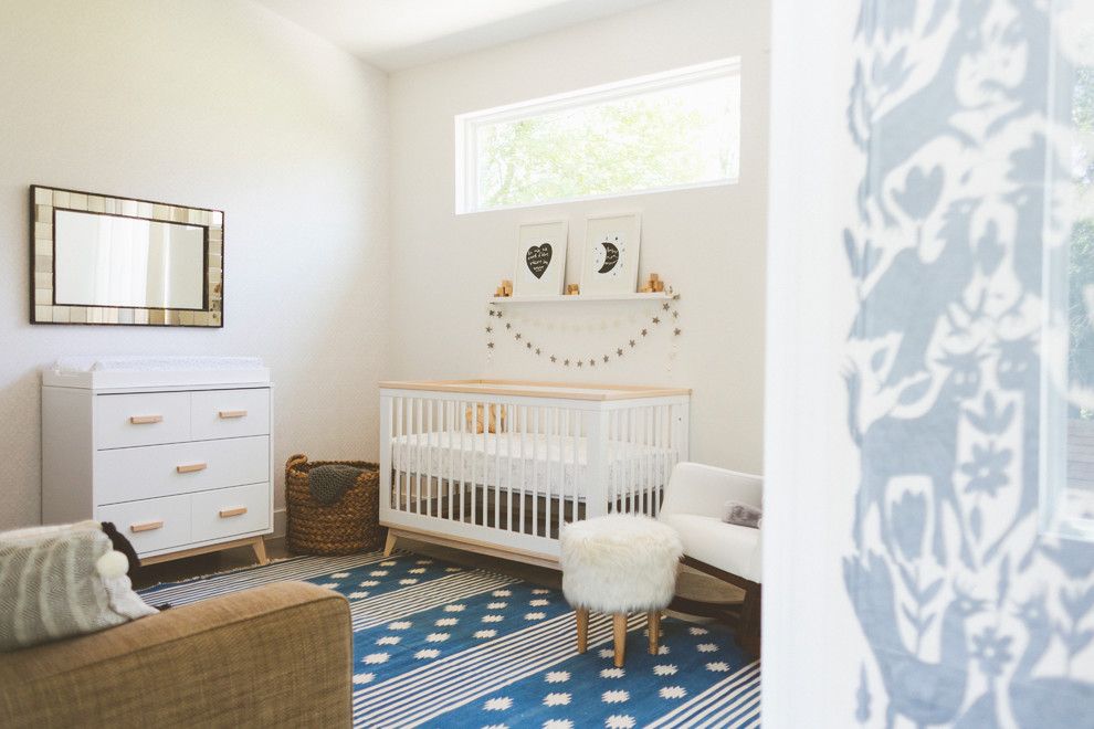 Sibonne Beach Hotel for a Contemporary Nursery with a Nursery and My Houzz: Bright and Boho Austin Home Inspired by a Local Hotel by Heather Banks