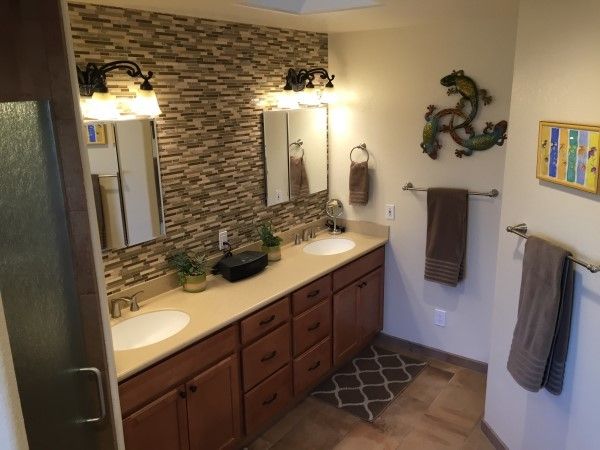 Sierra Vista Theater for a Traditional Bathroom with a Biege Tan Brown and Spa Master Bathroom Remodel by Mr. Fix It of Sierra Vista, Llc