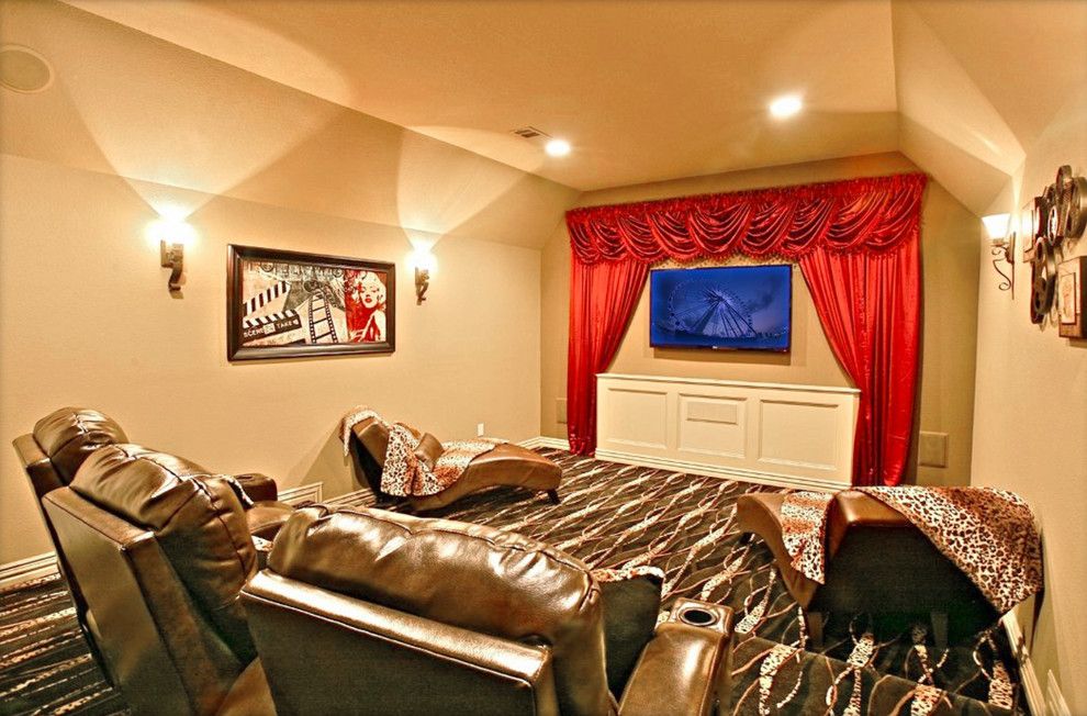 Sierra Vista Theater for a Traditional Home Theater with a Wood Paneling and Clear Vista by Starwood Custom Homes