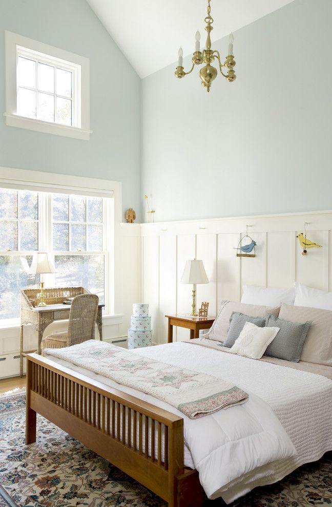 Skim Coat Walls for a Traditional Bedroom with a Oriental Rug and Woodland Residence Bedroom by Lda Architecture & Interiors