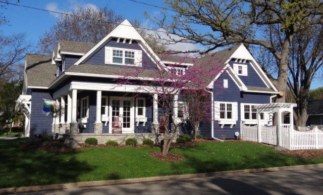 Skim Coating for a  Exterior with a Brown Roof and Our Work by Prime Time Painting & Drywall Llc