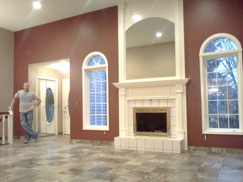 Skim Coating for a  Living Room with a Texturing and Our Work by Prime Time Painting & Drywall Llc