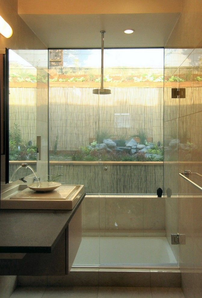 Slow Draining Sink for a Asian Bathroom with a Bathroom and Japanese Inspired Remodel in Noe Valley Bathroom by Mark Brand Architecture