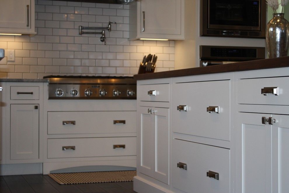 Slumberland Iowa City for a Transitional Kitchen with a Subway Tile and 2013 Iowa City Residence by Cabinet Style