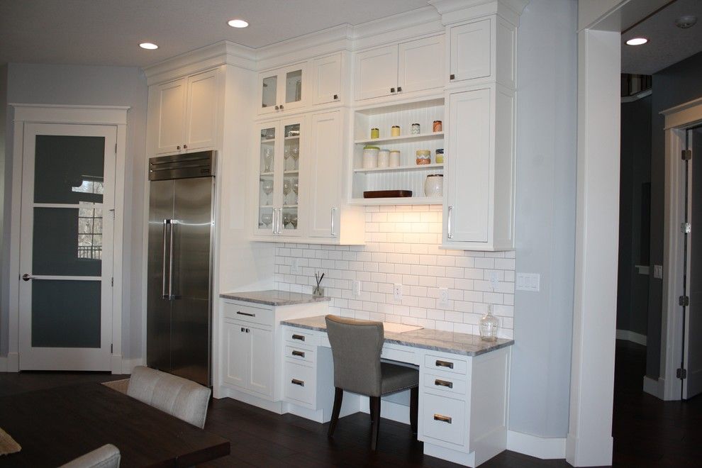 Slumberland Iowa City for a Transitional Kitchen with a White Subway Tile and 2013 Iowa City Residence by Cabinet Style