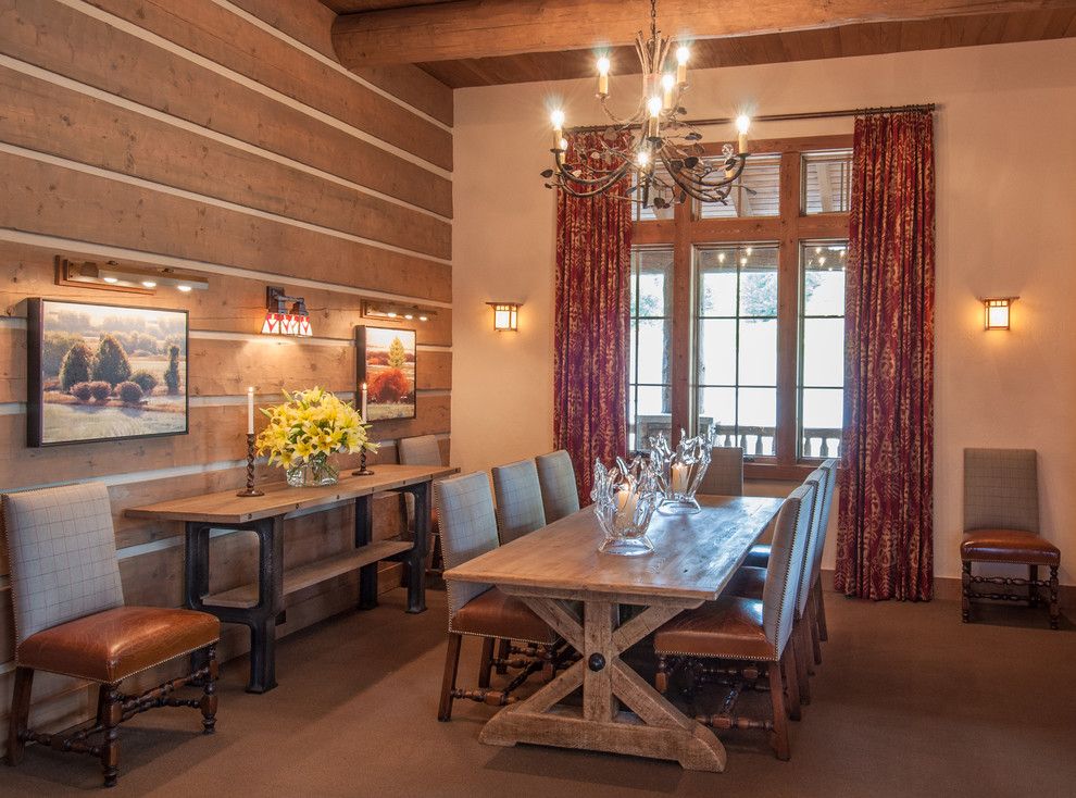 Snake River Sporting Club for a Rustic Dining Room with a Country Club and Snake River Sporting Club by Wrj Design