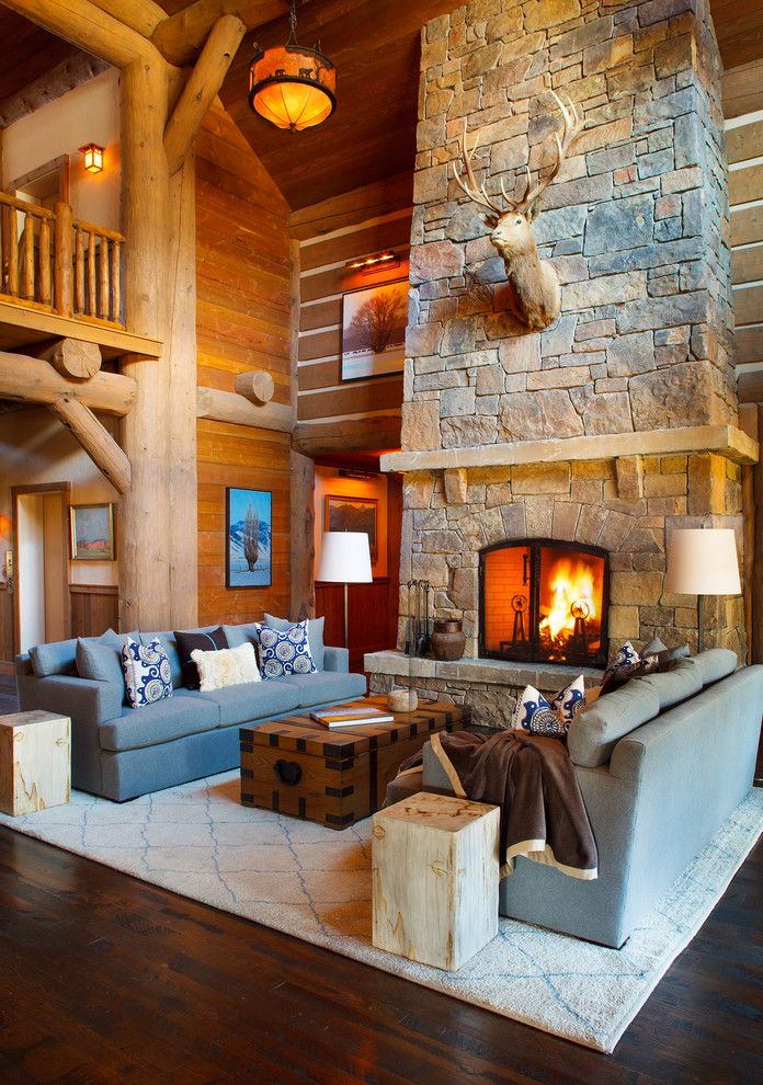 Snake River Sporting Club for a Rustic Living Room with a Country Club and Snake River Sporting Club by Wrj Design