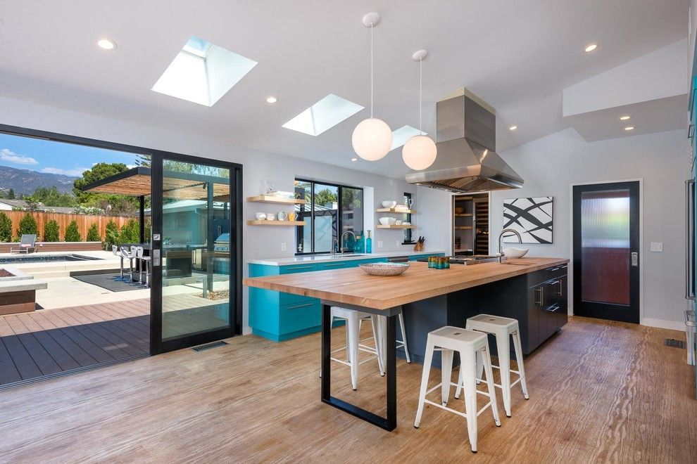 Sonos Santa Barbara for a Contemporary Kitchen with a Open to Deck and Santa Barbara Contemporary Ranch by James Mcgarry Architecture