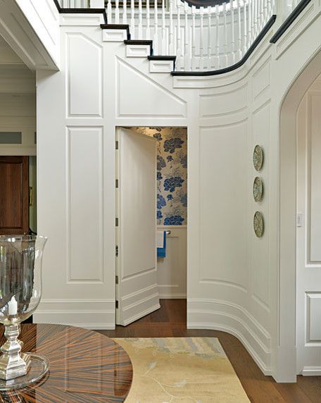 Soss for a Traditional Hall with a Foyer and Osterville by Toby Leary Fine Woodworking Inc.