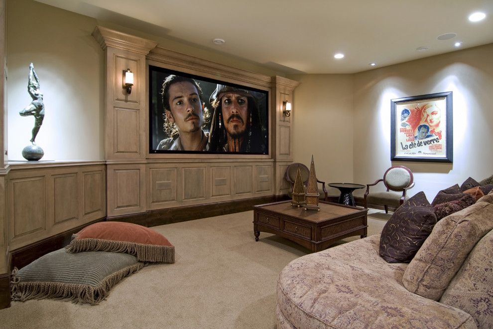 Southridge Theater for a Traditional Home Theater with a Traditional and Spur Road   Edina, Mn by Schrader & Companies