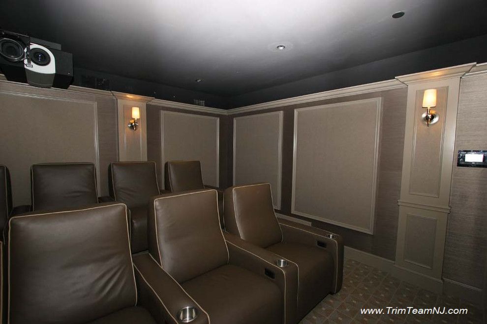 Sparta Theater Nj for a Traditional Home Theater with a Traditional and Galeria  Bookcases, Wall Unith, Built Ins, Shelving by Trim Team Nj