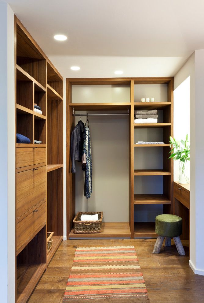 Specialty Coating Systems for a Contemporary Closet with a Rug Runner and Contemporary Barn Conversion by Studio Mark Ruthven