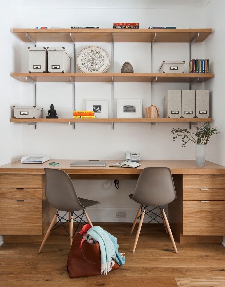 Specialty Coating Systems for a Transitional Home Office with a Laptop and Transitional Westchester Cottage by Indi Interiors