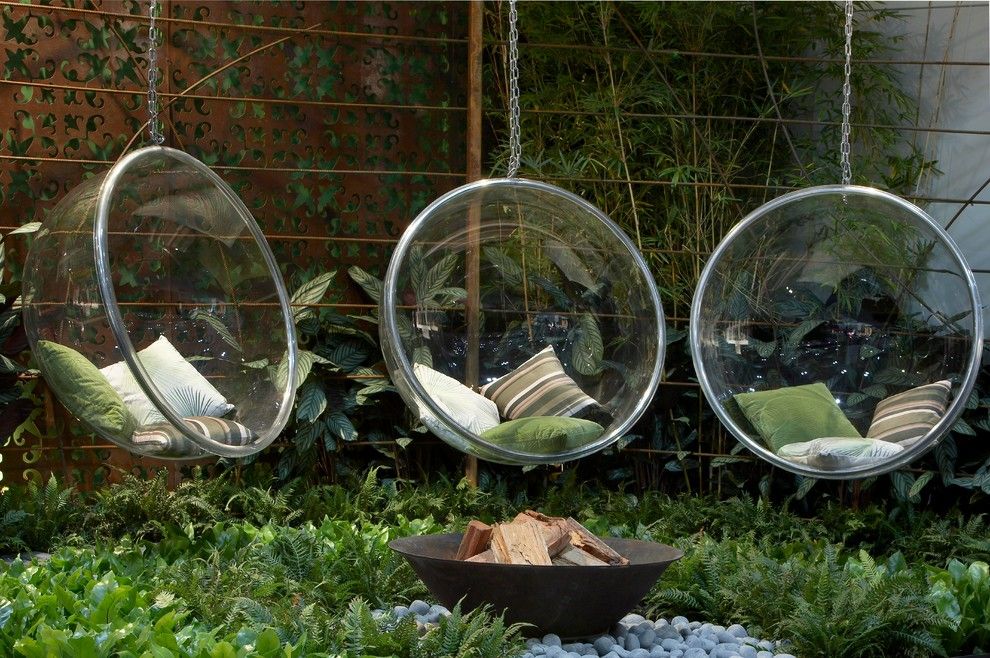 Spring Cleaning Checklist for a Contemporary Landscape with a Bubble Chairs and Hanging Out by Dean Herald Rolling Stone Landscapes