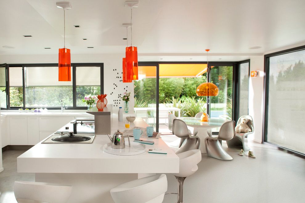 Spring Cleaning Checklist for a Modern Kitchen with a Panton Chairs and Somfy by Somfy Systems