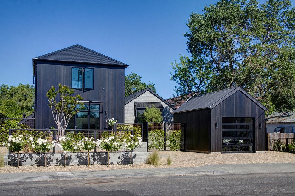 Squam Lake for a Farmhouse Exterior with a Black Wood and Black is the New Farmhouse by A.d.d. Concept + Design