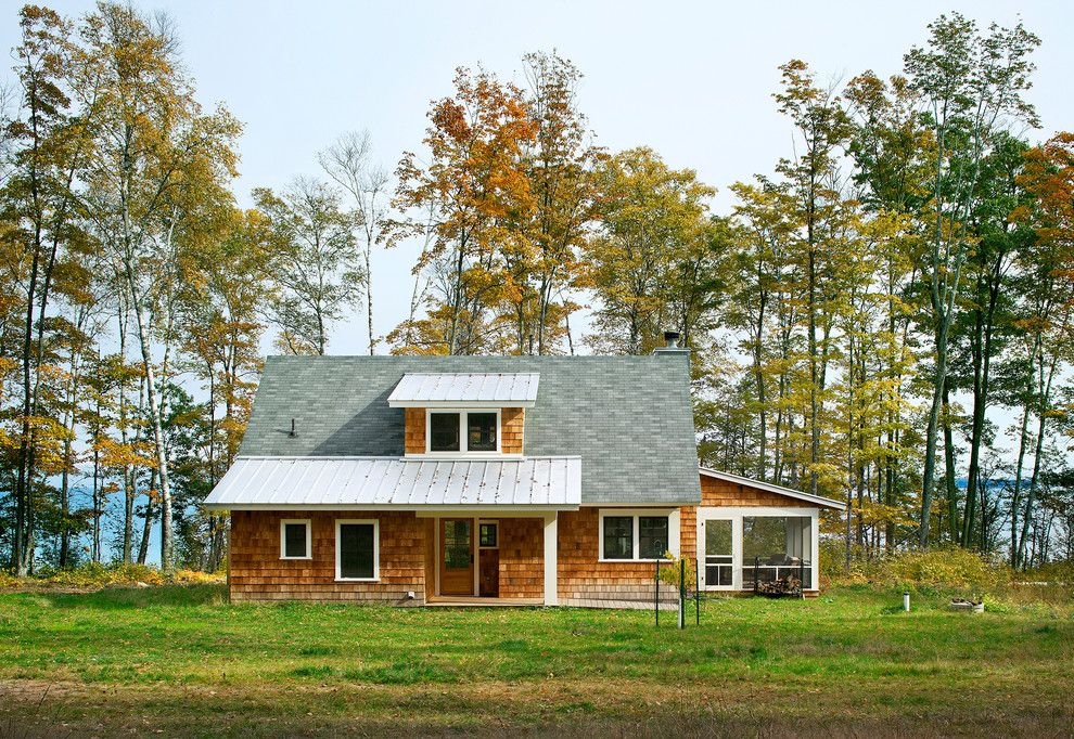 Squam Lake for a Farmhouse Exterior with a Cabin and Madeline Island by Albertsson Hansen Architecture, Ltd