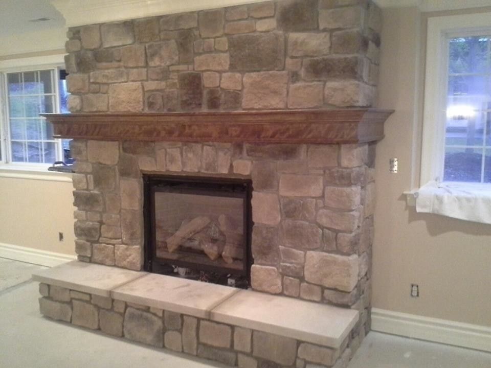 St Albans Mo for a Traditional Spaces with a Fireplaces in St Louis Missouri and Indoor Fireplace Built From Faux Stone in Chesterfield, Mo by Masterpiece Masonry