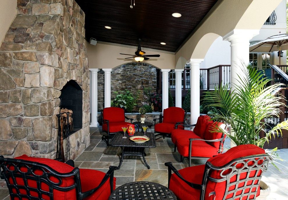 St Germain Furniture for a Traditional Patio with a Pavers and Mclean Residence by Lori Shaffer